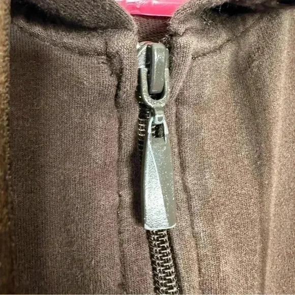Reitmans Sweatshirt Hooded 1/2 Sleeves Brown Size Small - Picture 12 of 16